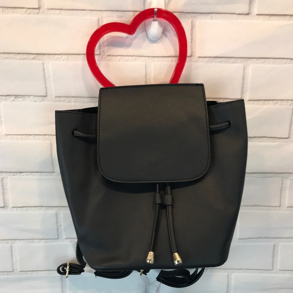 Wild Fable Black Backpack with Red Heart Handle